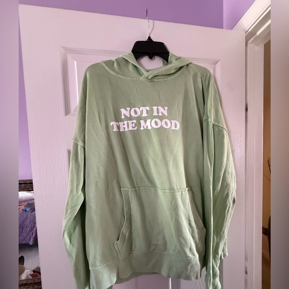 Sugar Light Green Hoodie with Slogan